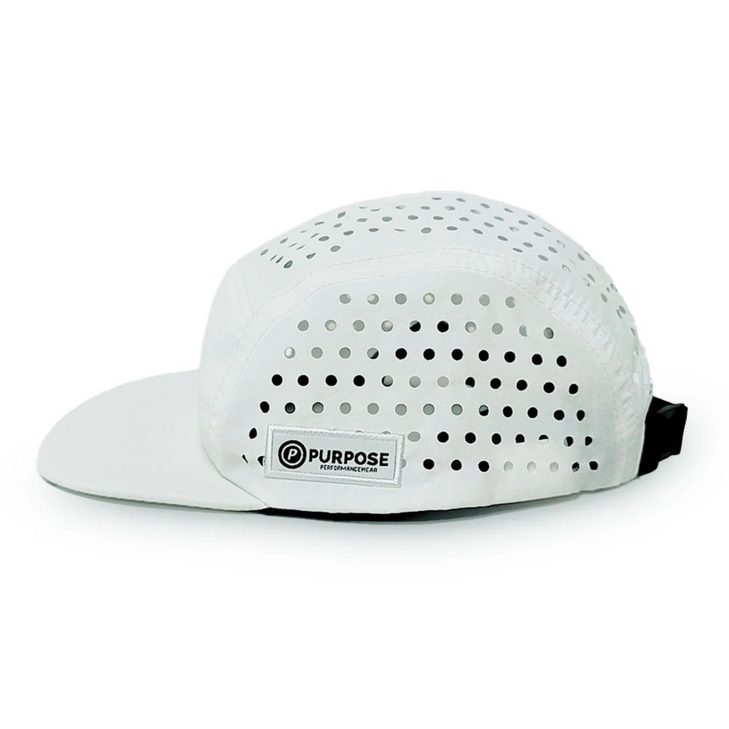 5-panel Running Cap 100% Recycled - White+Salmon-Pink