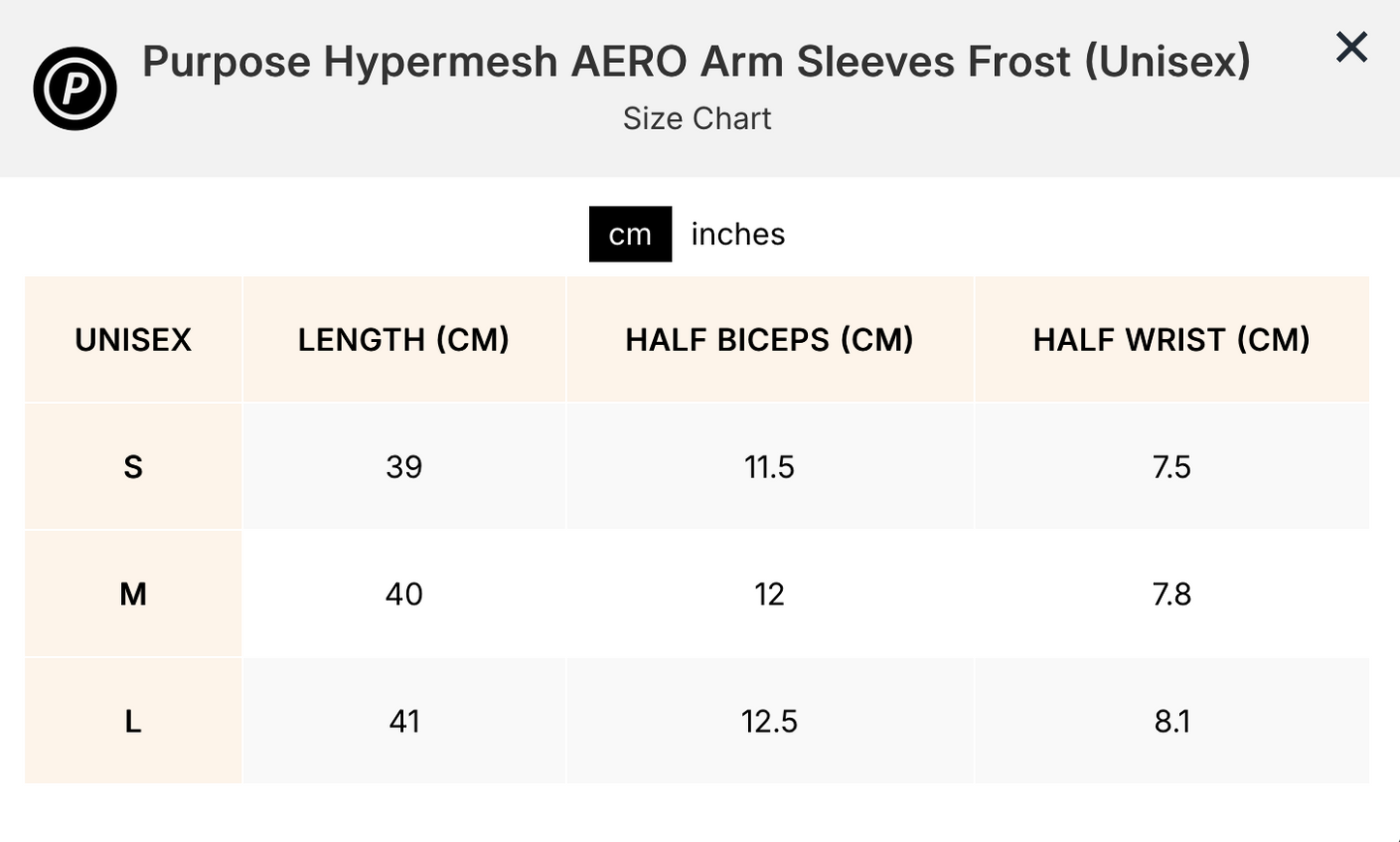 PURPOSE UNISEX - Hypermesh AERO Arm Sleeves (Frost)