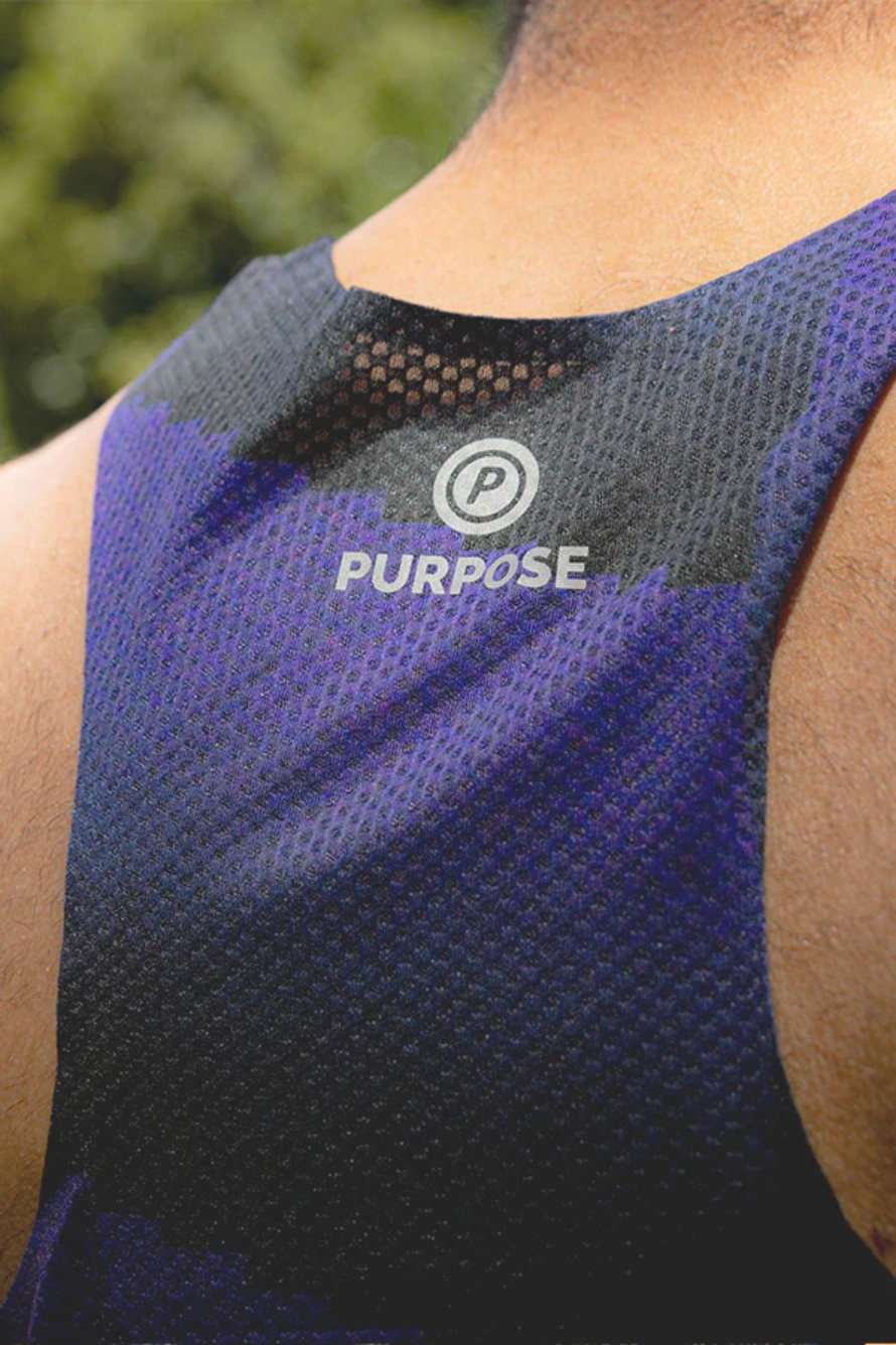 Purpose x Joe Skipper JYD Hypermesh™ PRO Running Singlet (Purple)