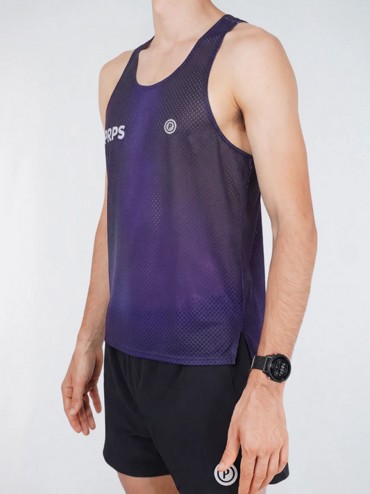 Borealis - MEN Hypermesh™ PRO+ Running Singlet Purple