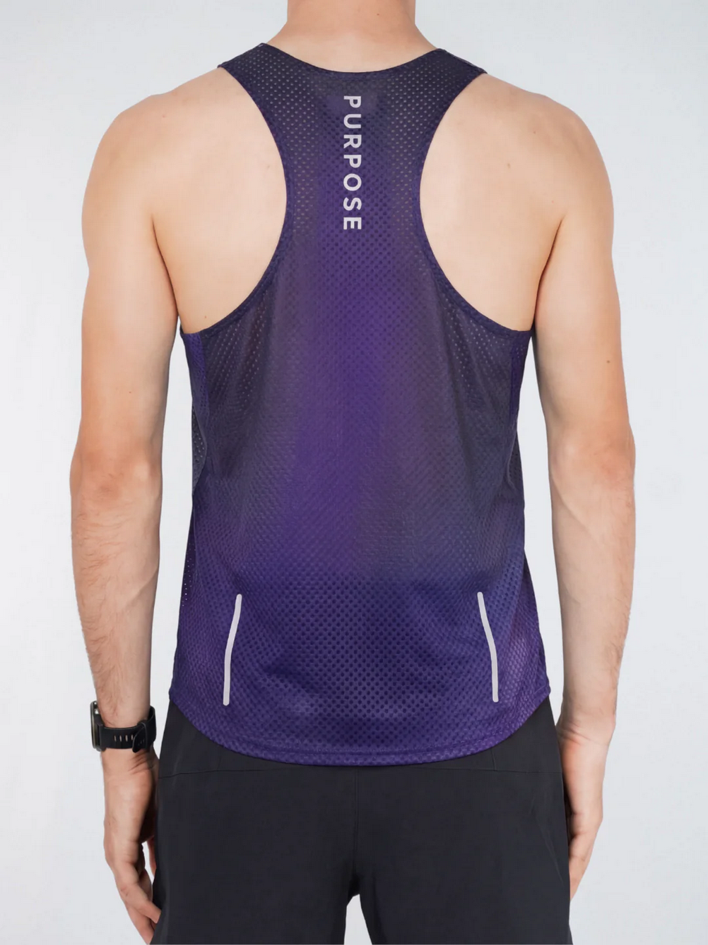 Borealis - MEN Hypermesh™ PRO+ Running Singlet Purple