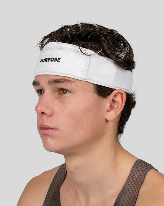 PURPOSE GLACIER Headband with Ultra Cool Tech (Arctic White)